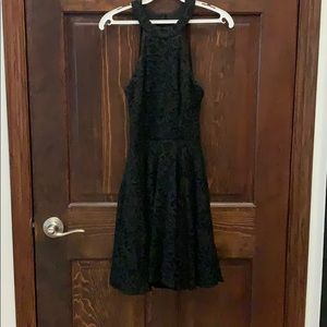 Formal black and sparkly halter dress